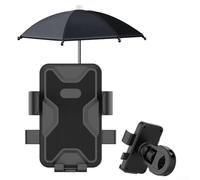 Sandyseptember Support de téléphone de moto avec parapluie imperméable et pare-soleil rotatif pour guidon de vélo (poignée)