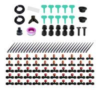 Sandyseptember Système d'irrigation goutte à goutte de 30 mètres, pour jardiniers amateurs avec deux tuyaux en polyéthylène de 15 m, compte-gouttes à 8 trous série 30 et têtes d'atomisation série 20