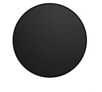 Sandyseptember Tapis de gril rond en fibre de verre de 91,4/122,9 cm, ignifuge, imperméable, résistant à l'huile, haute température, pour terrasse, noir (121,9 cm)