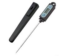 Sandyseptember Thermomètre alimentaire numérique pour griller, pâtisserie, brassage pour réponse rapide, sonde de température précise, 315 mm, double affichage, ABS, léger pour la cuisine intérieure