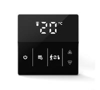 Sandyseptember Thermostat WiFi avec écran tactile et activation vocale pour chauffage de chaudière à gaz et systèmes de chauffage électrique au sol (noir 3 A)