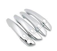 sanehou Couvercle Poignée De Porte Compatible avec Peugeot pour Expert pour Traveller 2016 2017 2018 2019 2020 2021 2022 2023 2024 Décorations De Poignées De Porte De Voiture(Chrome,4 keyless Entry)