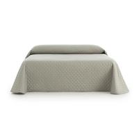 Sanelitex Couvre-lit Habitat | Couleur Pierre | Lit de 80-90 cm | Réversible | Toucher Extra Doux | Fabriqué en Espagne