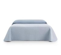 Sanelitex Habitat Couvre-lit de lit réversible au Toucher Extra Doux pour lit de 80 à 90 cm Bleu Clair Fabriqué en Espagne