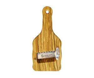 Sanelli Ambrogio 1741.000 Coupe truffes en Bois d'olivier avec Lame ondulée,de Couleur Marron, Dimensions : 23.0 x 9.0 x 2.5 cm