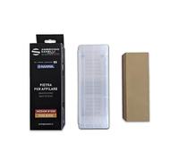 Sanelli Ambrogio, Naniwa Basic Stone Aiguiseur combiné 2 en 1 - Grain moyen #1000 et pour finition #3000 - Idéal pour les couteaux normaux - Fabriqué au Japon