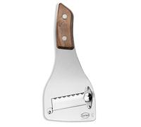 Sanelli, Découpeuse SAN-SLICE, tranche truffe professionnelle manche bois avec régulateur de coupe Finition satinée Lame dentelée, Inox