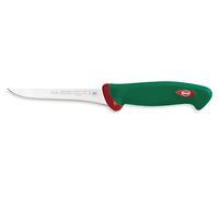 Sanelli Ligne Premana Professional,Couteau Désosser Fin Cm.14,Acier Inoxydable,Vert et Rouge,27x3.0x4.0 cm