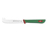 Sanelli Ligne Premana Professional,Couteau Fromage Parmesan Cm.12,Acier Inoxydable,Vert et Rouge,