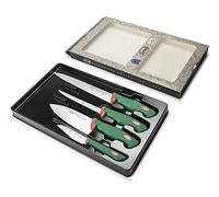 Sanelli Ligne Premana Professional,Ensemble Sushi 4 pièces:,Acier Inoxydable,Vert et Rouge