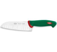 Sanelli Premana Professional Couteau Santoku olive, acier inoxydable, vert/rouge, lame cm.16