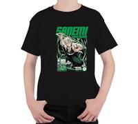 Sanemi Shinazugawa Demon Slayer Wind Hashira Cheveux Blancs Épée Unisexe Enfant T-shirt, Noir , 140