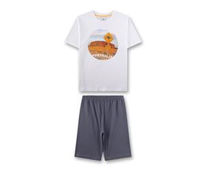 Sanetta 246053 Ensemble de Pijama, Blanc, 188 Garçon