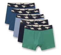 Sanetta - Boy's Set Shorts 5-Pack - Sous-vêtement - 104 - bottle green