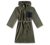Sanetta - Boy's Terry Fleece Velours Bathrobe - Peignoir de bain - 176 - olive