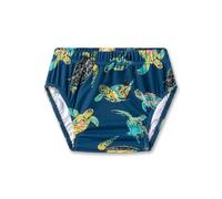 Sanetta Couche de bain bleue | Slip de bain pratique et durable en mélange de polyester recyclé pour garçon. Maillot de bain pour bébé, bleu, 12 mois