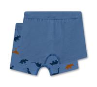 Sanetta Garçons Shorts, 2er Paquet - Enfants, Slip, Coton Stretch, Dino Bl