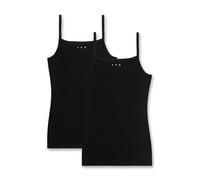 Sanetta Lot de 2 Maillots de Corps pour Fille - Noir - Maillot de Corps en Coton Durable de qualité supérieure - Contenu : Lot de 2 sous-vêtements pour Filles, Noir, 140