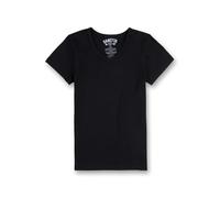 Sanetta Maillot de Corps à Manches mi-Longues pour garçon | Maillot de Corps Durable et de Haute qualité pour garçon en Coton sous-vêtements pour garçons, Noir, 152
