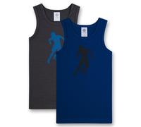 Sanetta Maillot de corps bleu / bleu foncé / gris foncé / noir, Taille 104