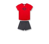 Sanetta Pyjama 'Lippe' anthracite / rouge, Taille 140