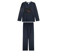 Sanetta Pyjama marine / orange / noir, Taille 176