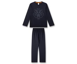Sanetta Pyjama 'Tiger' bleu foncé / gris, Taille 176