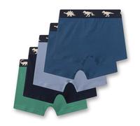 Sanetta Short Garçon en Lot de 5, Dinos, Vert/Bleu, Jersey Coton & Elasth