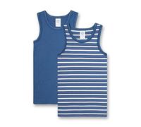 Sanetta Unterhemd im Doppelpack Blau Singlet dans Un Double Pack, Ink Blue, 128 Garçon