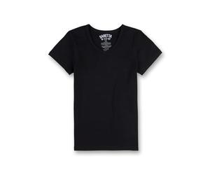 Sanetta Unterhemd Schwarz Tricot, Super Black, 188 Garçon