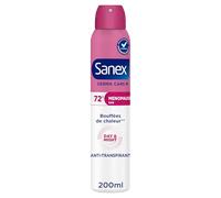 Sanex, Anti-Transpirant Spray Derma Care+ Ménopause, 200 ml | Anti-transpirant spray, Protection jour et nuit contre les bouffées de chaleur, Formule hypoallergénique sans alcool*