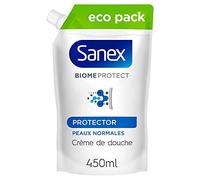 Sanex Biomeprotect Dermo Protector Gel Douche Prébiotique Respectueux du Microbiome Cutané Eco-Pack 450 ml, 1 Unité