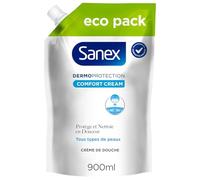 SANEX - Crème Douche Dermo Protection Comfort, Soin Apaisant et Hydratation Intense (Recharge 900mL) - Le Lot De 3