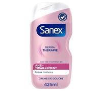 SANEX - Crème Douche Protectrice Anti-Tiraillements, Soin Doux et Hydratant, Flacon 425mL - Le Lot De 3