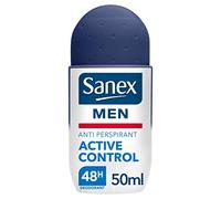SANEX - Déodorant à Bille Anti-Transpirant Men Dermo Active Control - Déodorant pour Homme - Efficacité 48 h - Sans Alcool - 50 ml - Lot de 2
