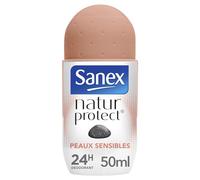 SANEX - Déodorant à Bille Natur Protect Peaux Sensibles - Déodorant pour Homme et Femmes à la Pierre d'Alun - Efficacité 24 h - 50 ml