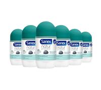 SANEX - Déodorant bille Natur Protect Pierre d’Alun Extra Efficacy - Protection 48h - Lot de 6x50ml