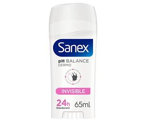 Sanex Déodorant Dermo Anti-Traces Blanches pour Homme et Femmes Stick de 65 ml - Testé dermatologiquement - 24 Hrs d'efficacité - Sans Alcool