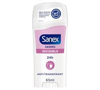 SANEX - Déodorant Stick Dermo Invisible - 24H Fraîcheur & Protection contre Odeurs - Anti-Traces - Testé Dermatologiquement - Restaure le pH Naturel de la Peau - Stick 65 ml