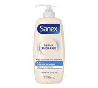 SANEX - Derma Thérapie - Crème de douche anti-dessèchement - Gel Douche - Peaux très sèches - Réduit les démangeaisons - Complexe d’acides aminés et acide hyaluronique - Pompe 725ml