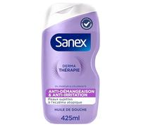 SANEX - Derma Thérapie Huile de Douche Anti-Démangeaisons et Anti-Irritations Peaux Atopiques - Moins d'Irritations en 3 Jours - Complexe d'Acides Aminés - 425 ML