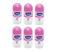 SANEX Dermo Déodorant Invisible Roll-on Femme Tous Types de Peaux 50 ml Lot de 6