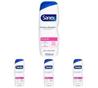 SANEX - Gel Douche Derma Care - Hypoallergénique - 12h d'Hydratation - Peaux Sensibles - 700ml (Lot de 4)