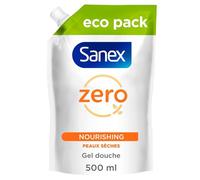 SANEX - Gel Douche Hypoallergénique pour Peaux Sèches, Soin Nourrissant Doux (Recharge 500mL) - Le Lot De 3