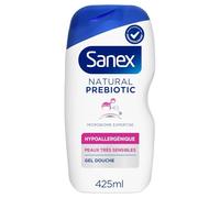 SANEX - Gel Douche Hypoallergénique pour Peaux Très Sensibles, Soin Doux Natural PreBiotic (425 mL) - Le lot de 3
