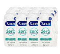 Sanex, Gel Douche Hypoallergénique Zero%, Hydratant, Lot de 12 x 425 ml