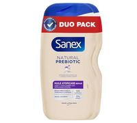 SANEX - Gel douche Natural Prebiotic formule Huile Atopicare - apaise les peaux à tendance réactive et atopique - lot de 2 x 400ml