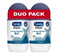 SANEX Homme - Déodorant roll-on 6-en-1 Active Control - 2 x 50 ml