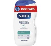 SANEX - Natural Prebiotic Hydratation Gel douche - Peau Sèche - Nettoie en Douceur - Nourrit en Profondeur - Complexe Prébiotique & Postbiotique - Hydratation 12h - Sans Sulfate* - 425mL x2