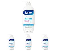 SANEX - Pompe Gel douche Zéro Family Pompe - Pour toute la famille - sans savon - 700ml (Lot de 4)